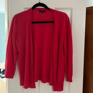 Pink cardigan, cute detailing down back, size large